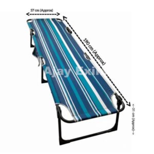 Premium Back Rest Steel Folding Cot - Image 2