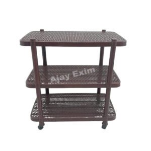 Multipurpose Plastic Storage Rack with Trolley - Image 3