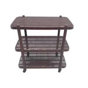 Multipurpose Plastic Storage Rack with Trolley