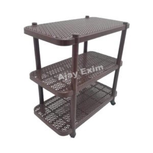Multipurpose Plastic Storage Rack with Trolley - Image 4