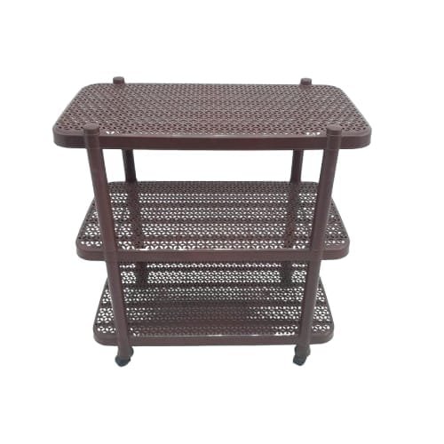 Multipurpose Plastic Storage Rack with Trolley