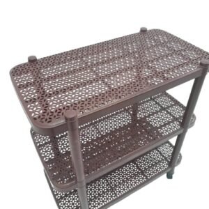 Multipurpose Plastic Storage Rack with Trolley - Image 4