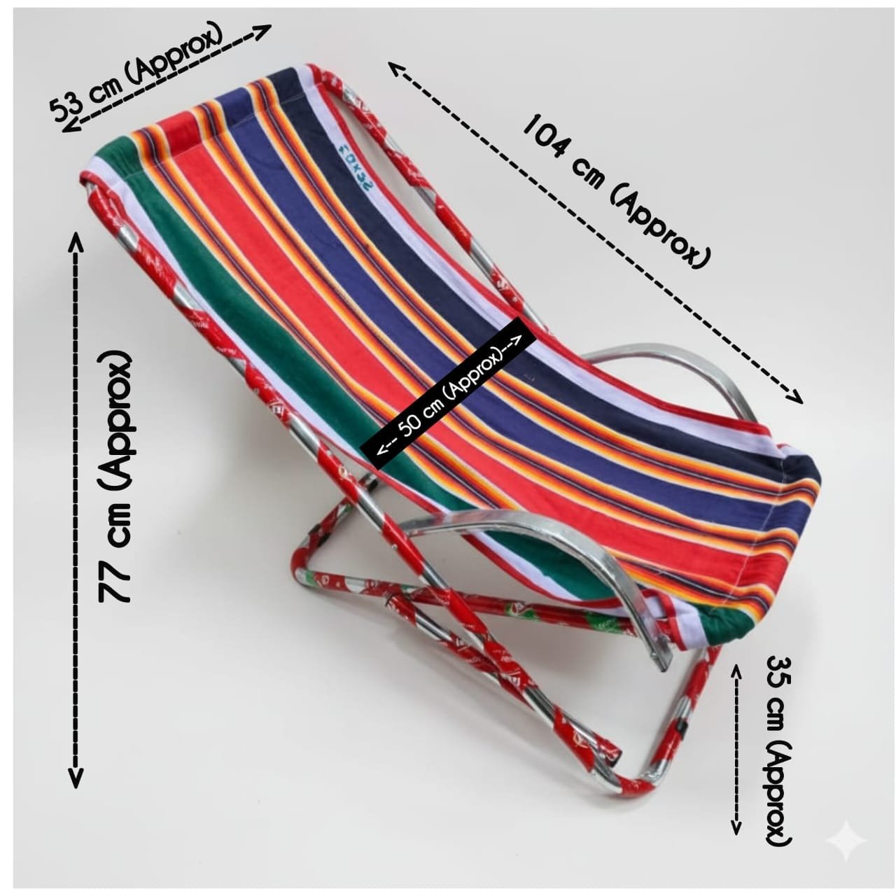 Portable Steel Folding Easy Chair - Image 2