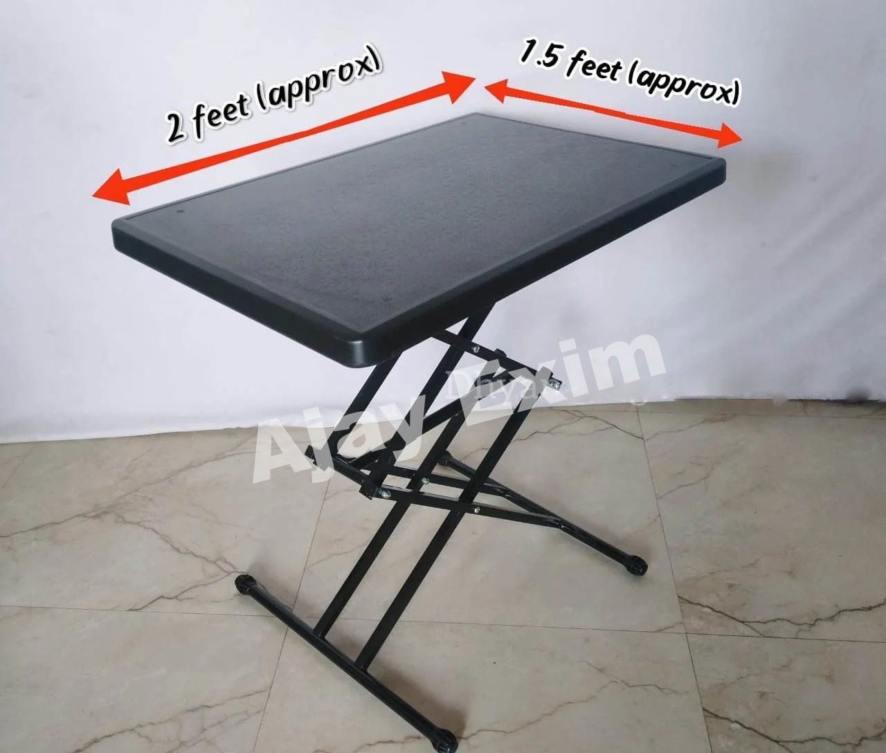 Height-Adjustable Rectangular Multi-Purpose Foldable Scissor Table - Image 6