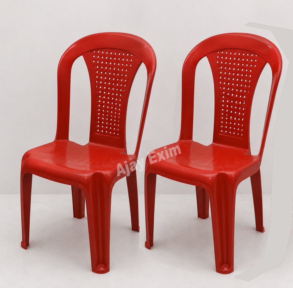 Economical Plastic Armless Chair Set of 2 - Image 3