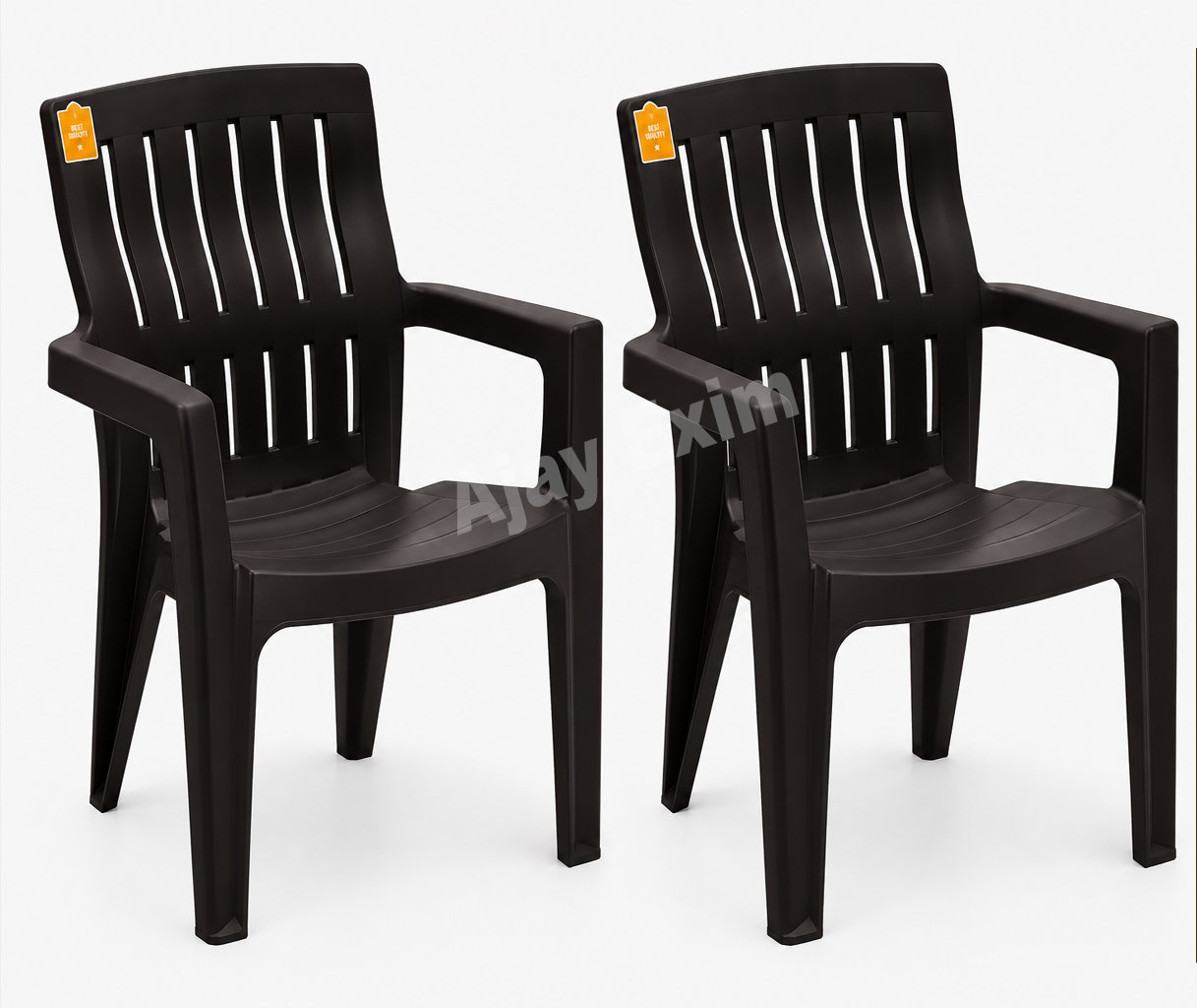 Plastic Arm Chair with Spine Support Set of 2 Pieces - Image 2