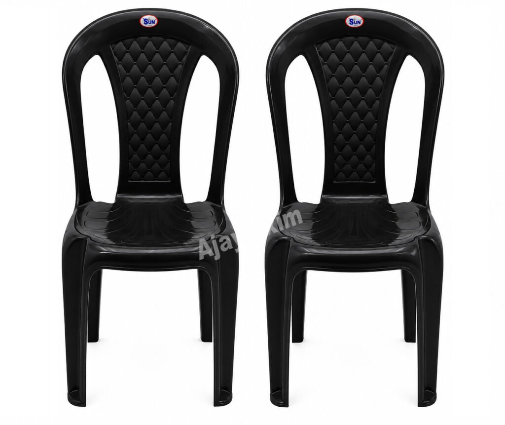 Affordable Plastic Armless Chair in Madurai – Set of 2