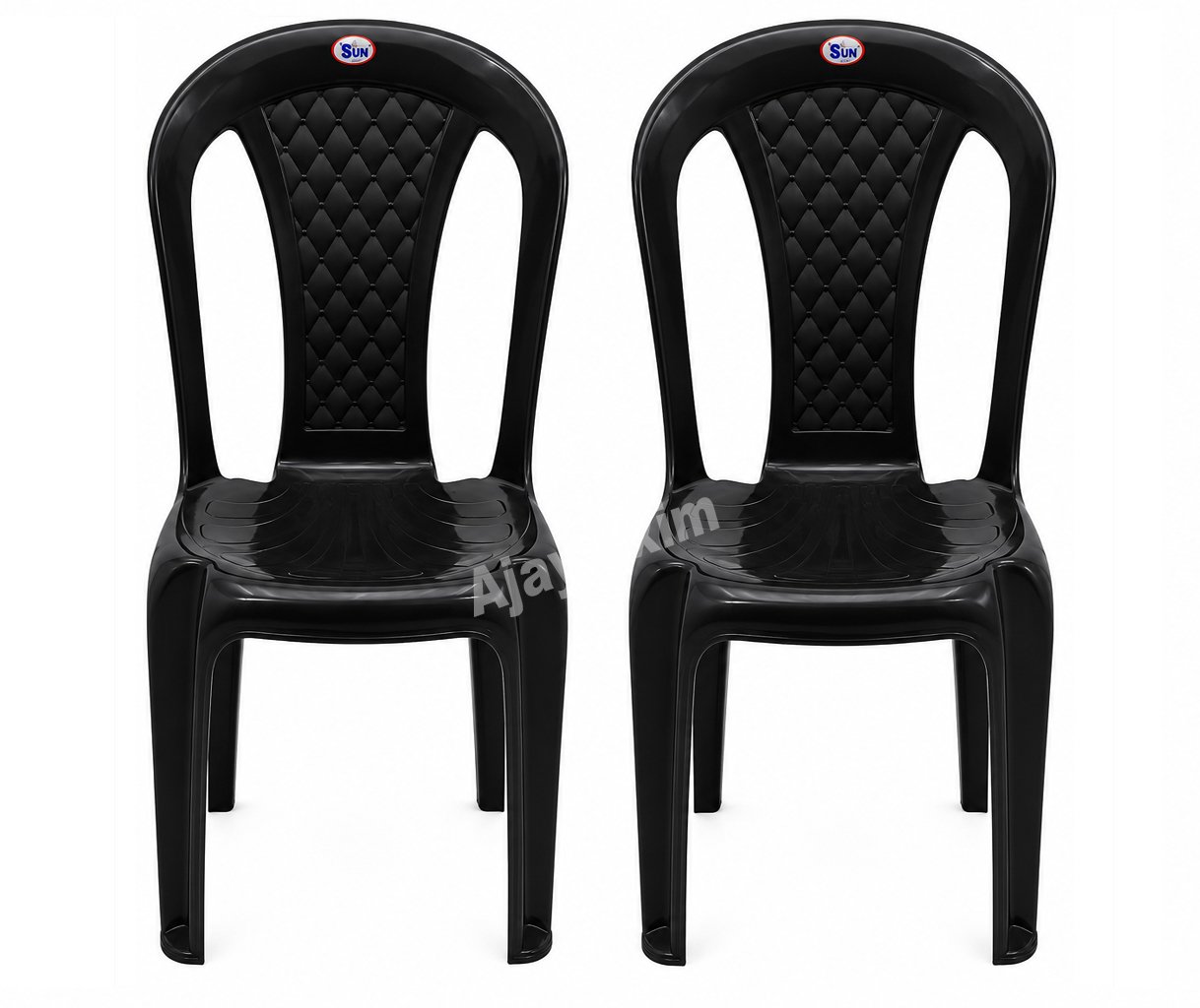 Affordable Plastic Armless Chair in Madurai – Set of 2