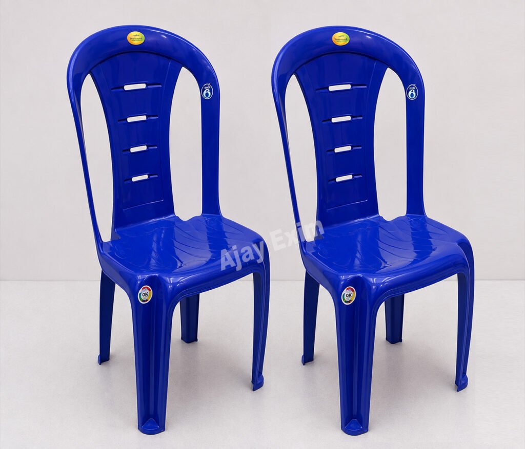 Classic Plastic Armless Chair Set of 2