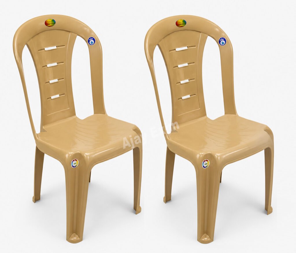 Classic Plastic Armless Chair Set of 2