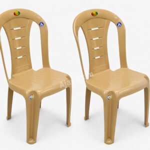 Classic Plastic Armless Chair Set of 2 - Image 2