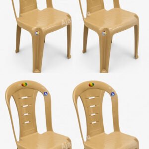 Classic Plastic Armless Chair Set of 4 - Image 2