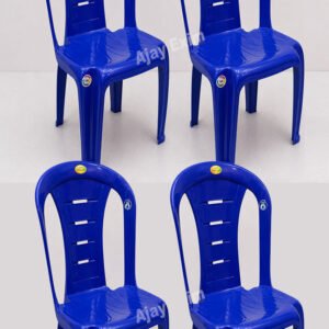 Classic Plastic Armless Chair Set of 4 - Image 3