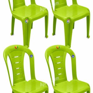 Classic Plastic Armless Chair Set of 4