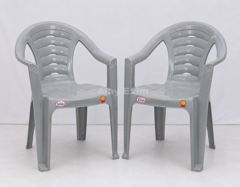 Classic Rounded Back Plastic Arm Chair