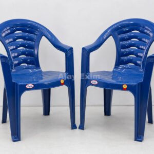 Classic Rounded Back Plastic Arm Chair Set of 2