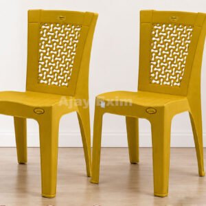 Decorative Back Plastic Armless Chair Set of 2 - Image 2