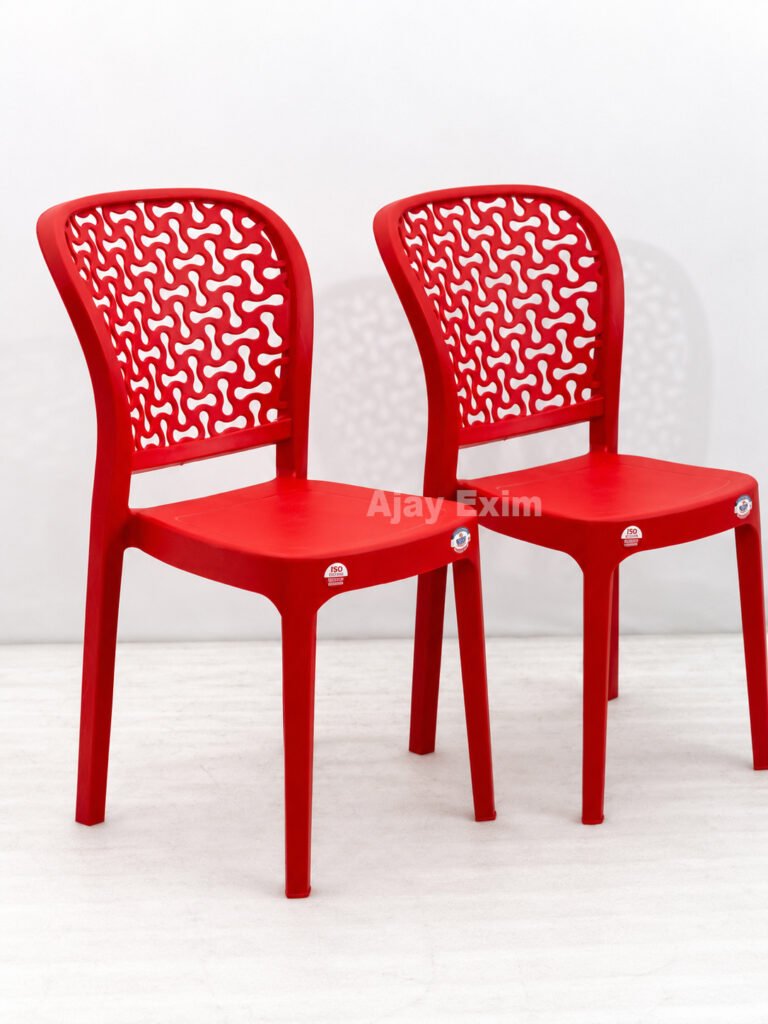 Durable Plastic Armless Chair Set of 2