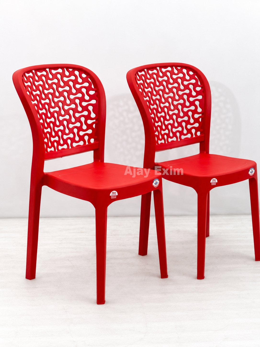 Durable Plastic Armless Chair Set of 2 - Image 3