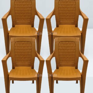 Luxury Diamond Back Plastic Arm Chair set of 4