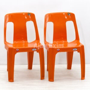 Modern Plastic Armless Chair Set of 2 - Image 4