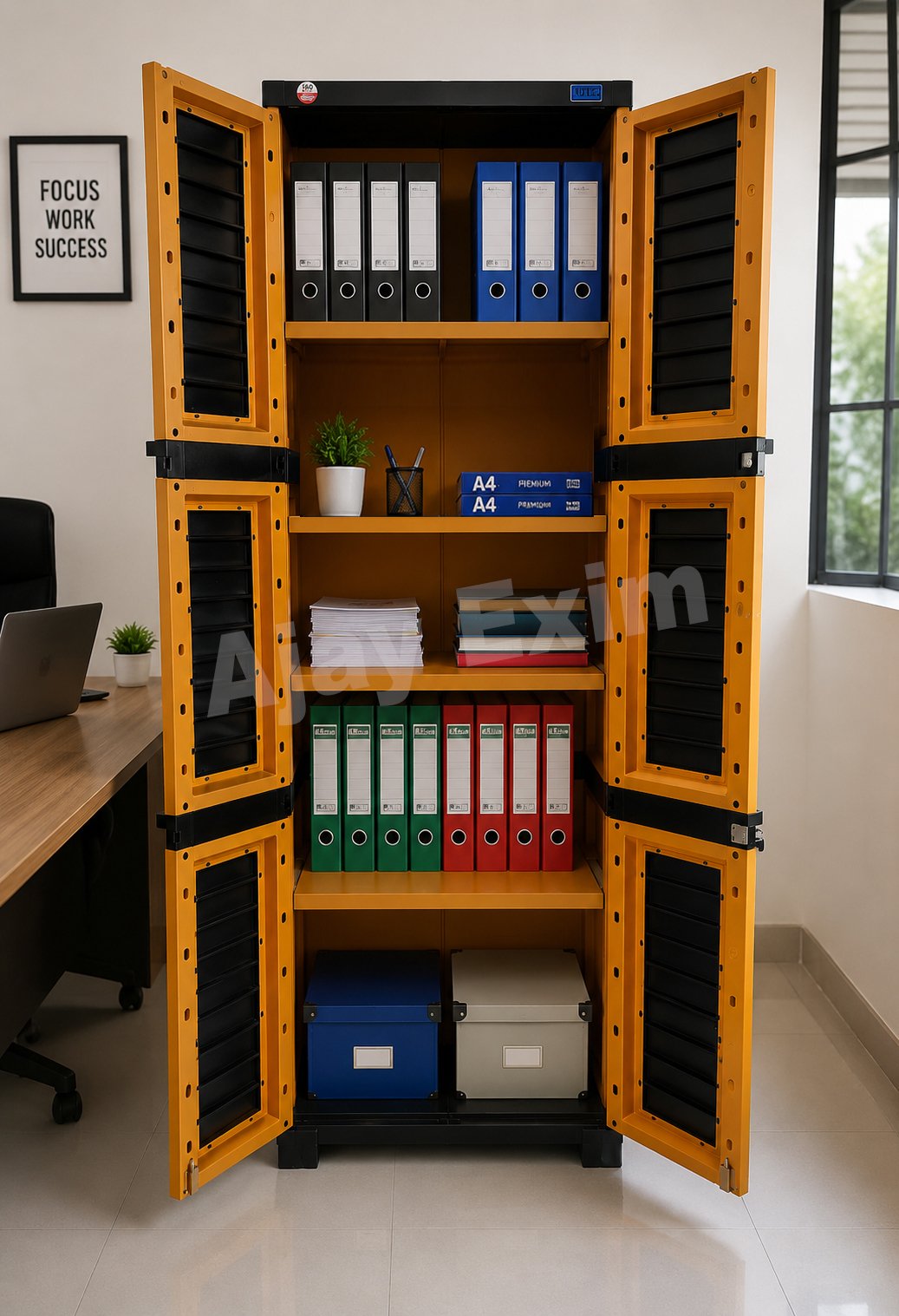 Premium 6 Feet Plastic Storage Wardrobe Cabinet