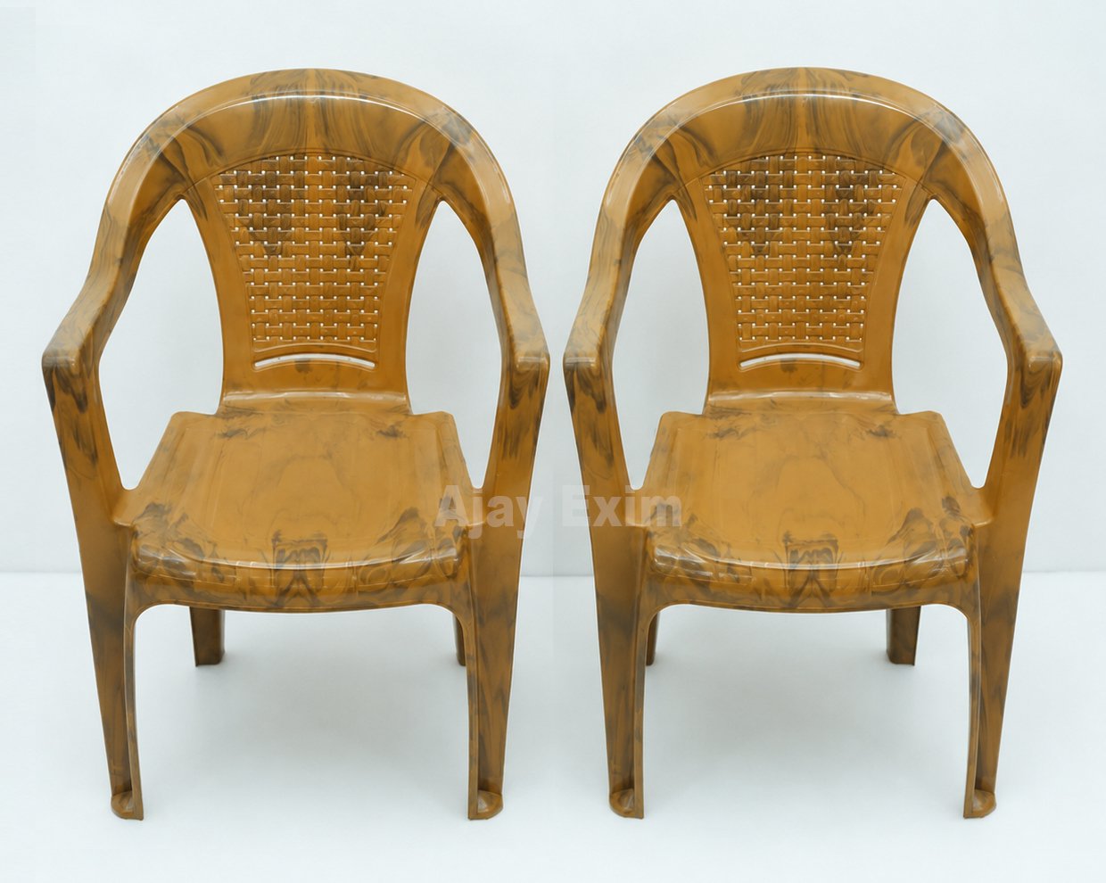 Traditional Plastic Arm Chair Set of 2 - Image 2