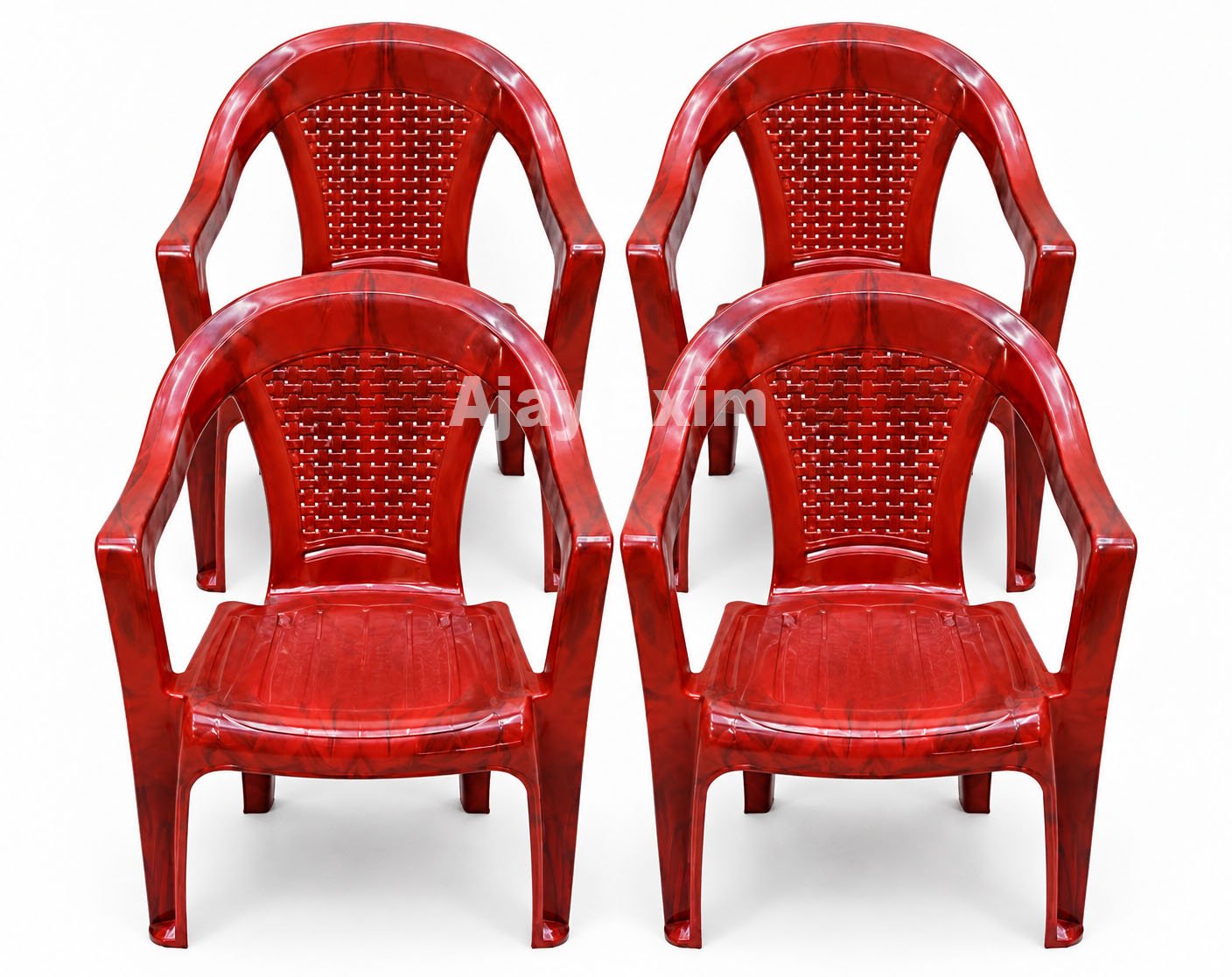 Traditional Plastic Arm Chair set of 4