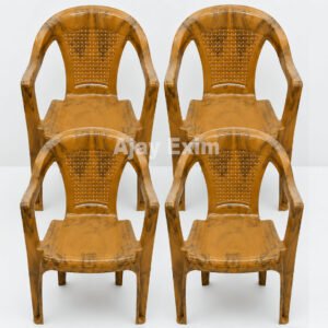Traditional Plastic Arm Chair Set of 4 - Image 3