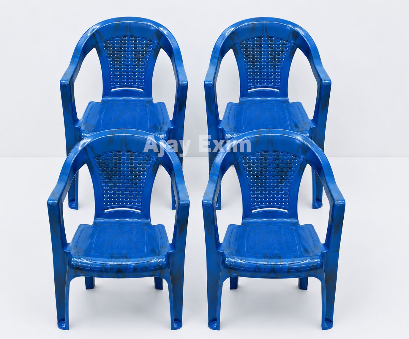 Traditional Plastic Arm Chair Set of 4 - Image 2