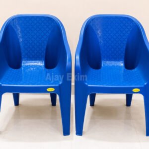 Wide Seat Plastic Arm Chair Set of 2 - Image 3