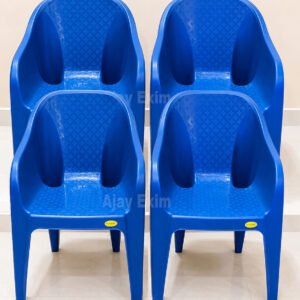 Wide Seat Plastic Arm Chair Set of 4 - Image 2