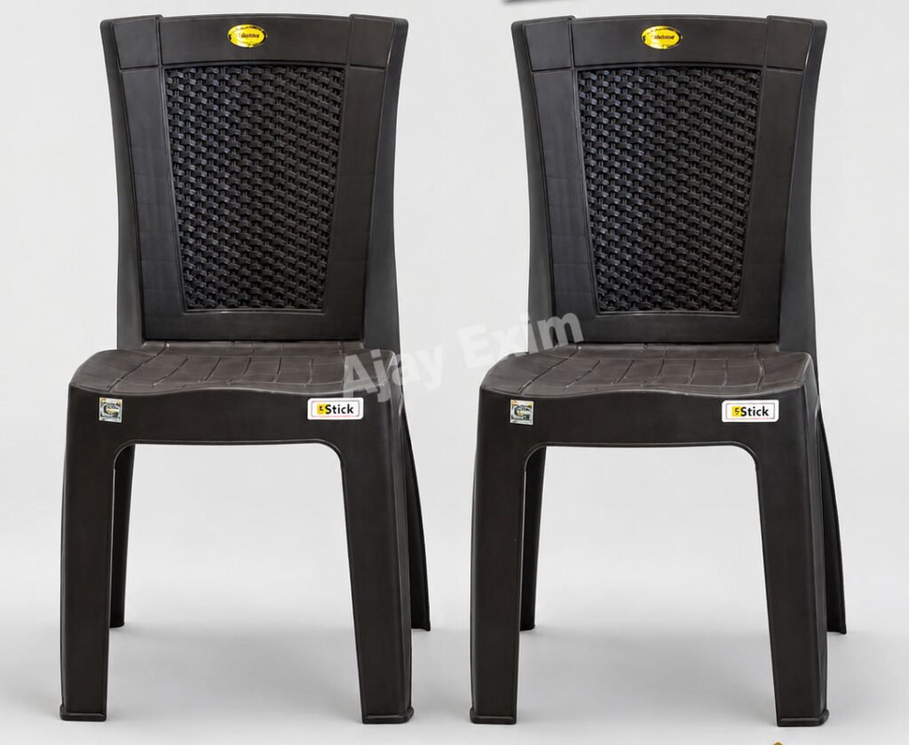Woven Back Plastic Armless Chair