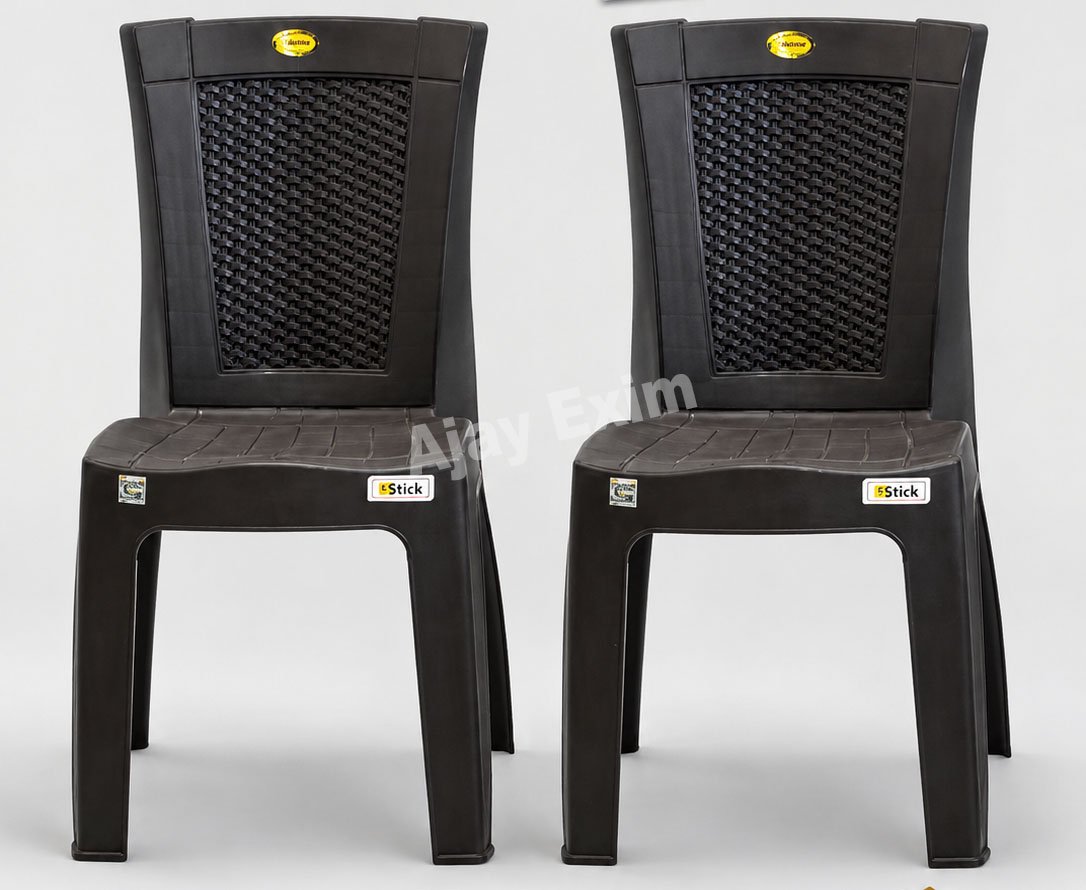 Woven Back Plastic Armless Chair