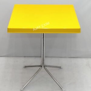 Square Shape Steel Leg Dining Table - Image 3