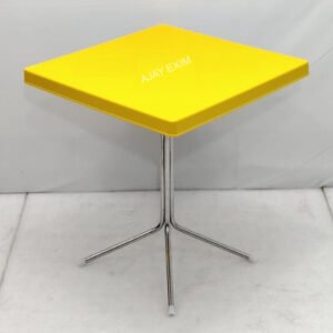 Square Shape Steel Leg Dining Table - Image 4