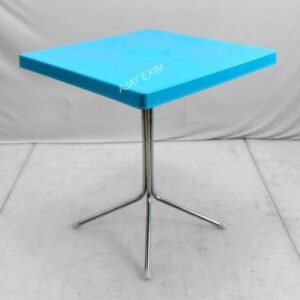 Square Shape Steel Leg Dining Table
